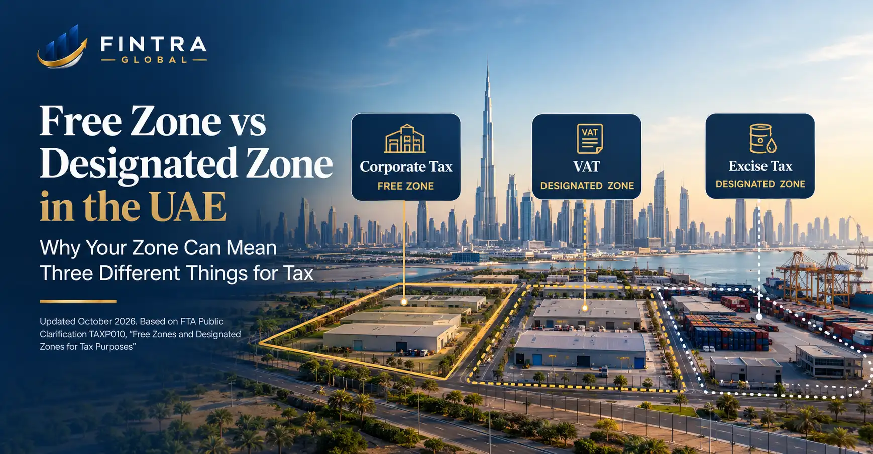Free Zone vs Designated Zone UAE: CT, VAT & Excise Rules