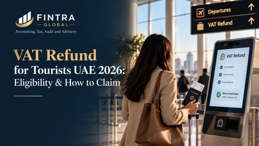 Tourist claiming a VAT refund on shopping at a UAE airport using the Planet app
